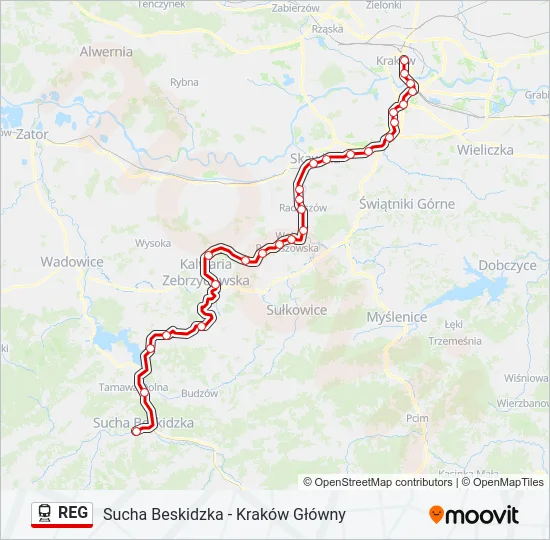 REG Train Line Map