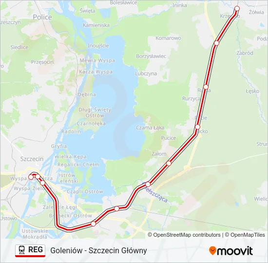 REG Train Line Map
