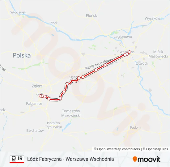 IR Train Line Map