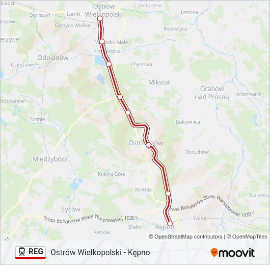 REG Train Line Map