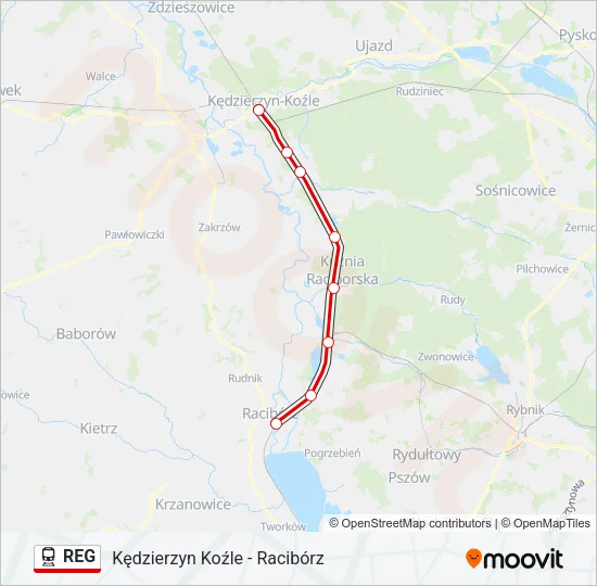 REG Train Line Map