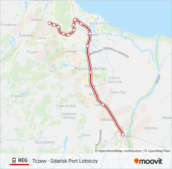 REG Train Line Map