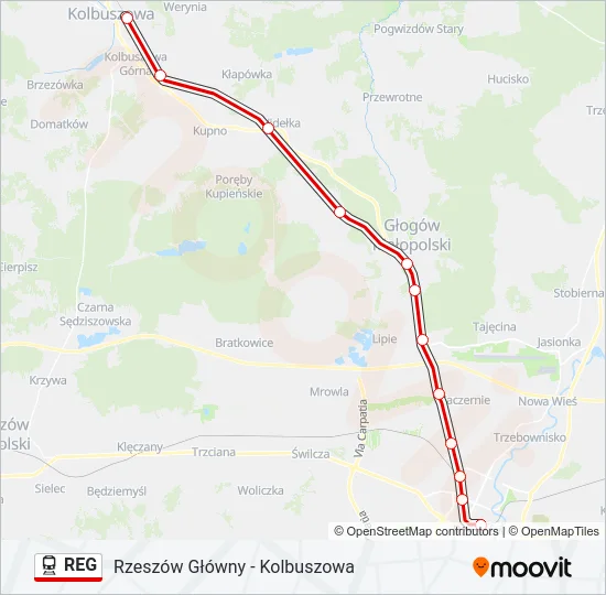 REG Train Line Map