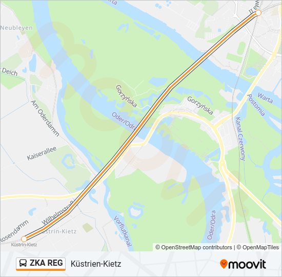 Автобус ZKA REG: карта маршрута