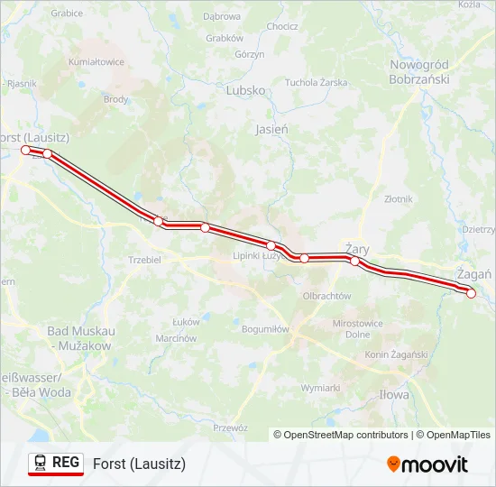 REG Train Line Map