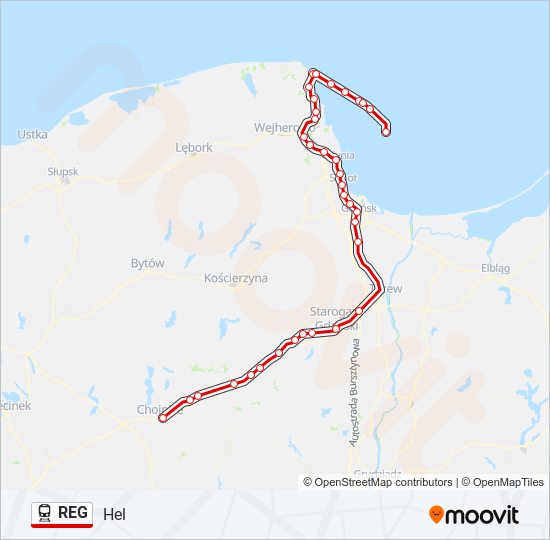 REG train Line Map