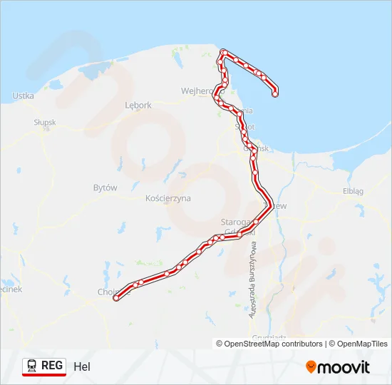 REG Train Line Map