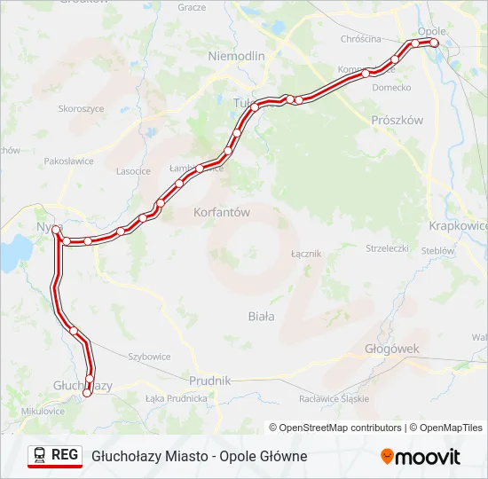 REG Train Line Map