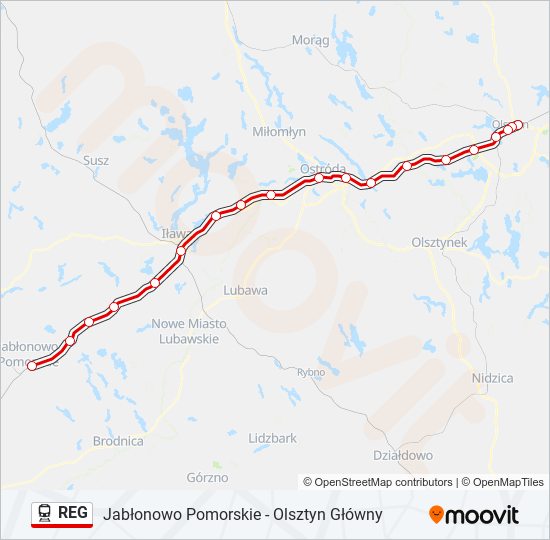 REG train Line Map