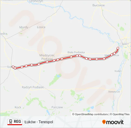 REG Train Line Map