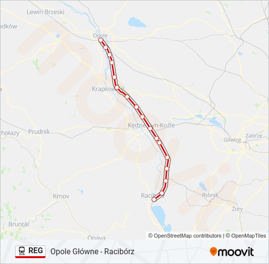 REG train Line Map