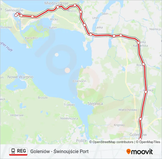 REG Train Line Map