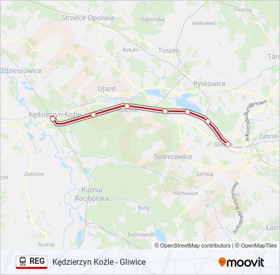 REG train Line Map