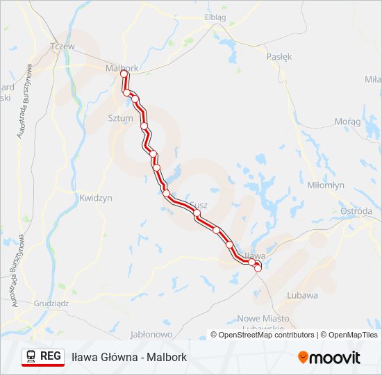 REG train Line Map