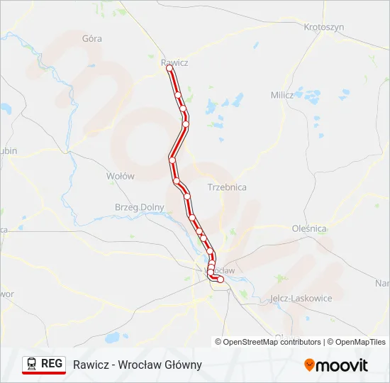 REG Train Line Map