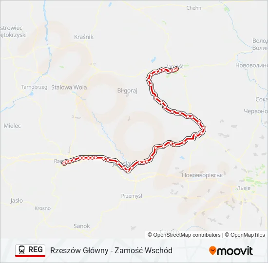REG Train Line Map