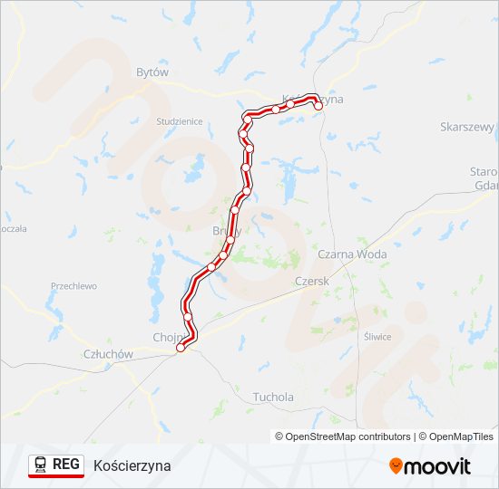 REG train Line Map