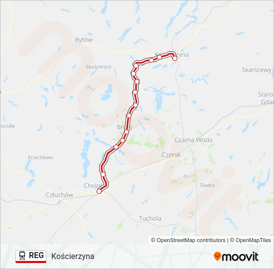 REG Train Line Map