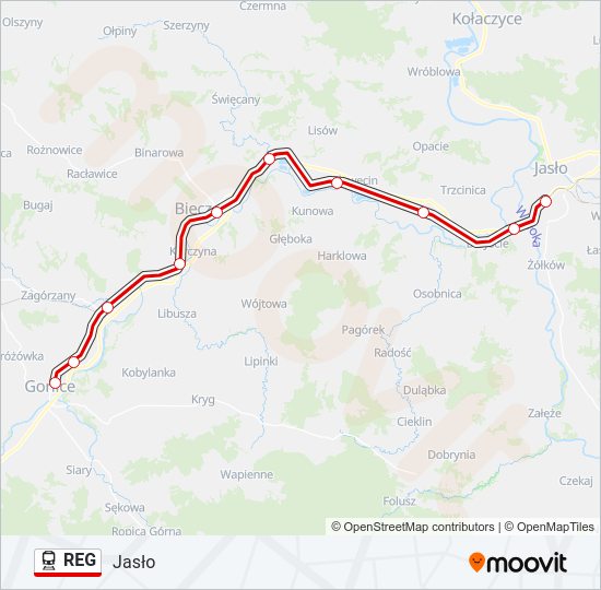 REG train Line Map