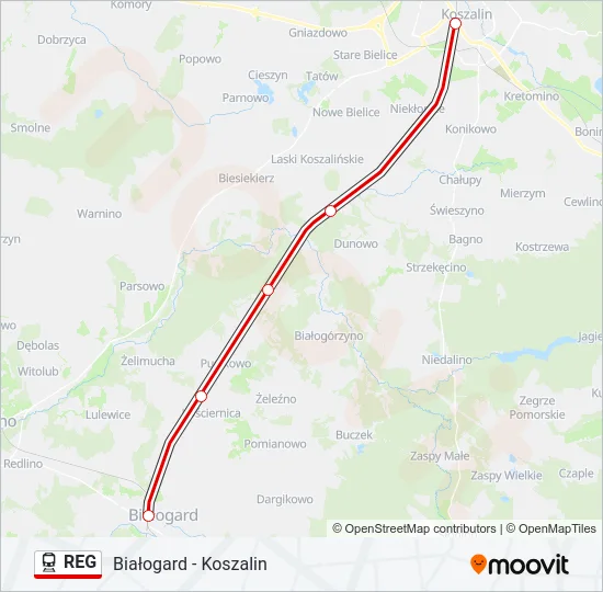 REG Train Line Map