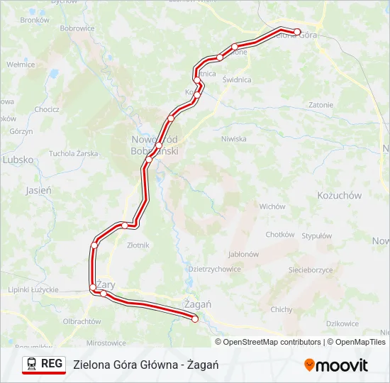 REG Train Line Map