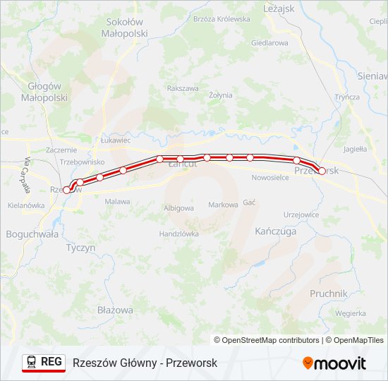 REG train Line Map