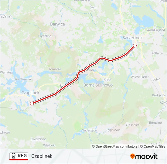 REG Train Line Map