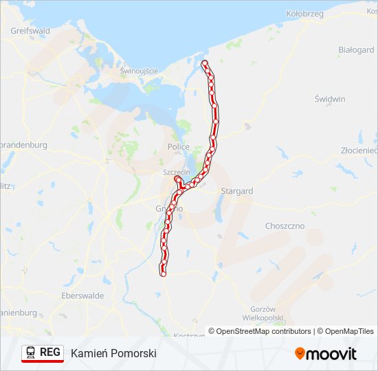 REG train Line Map