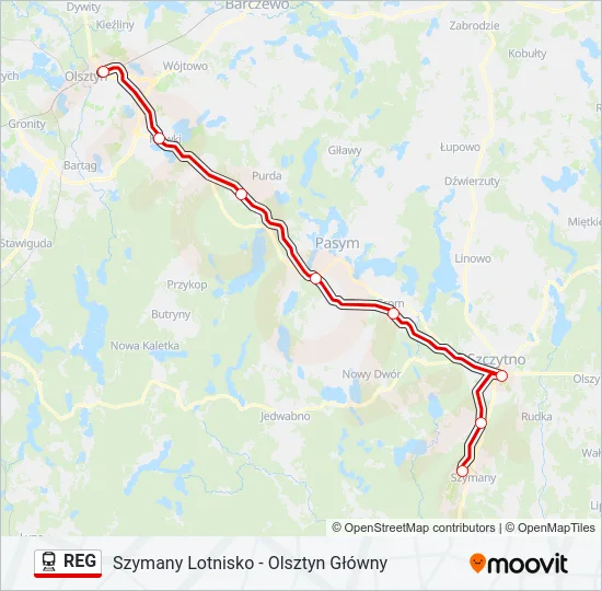 REG Train Line Map
