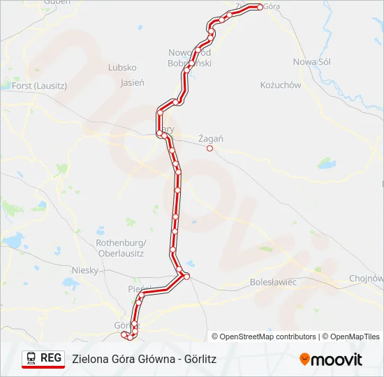 REG Train Line Map