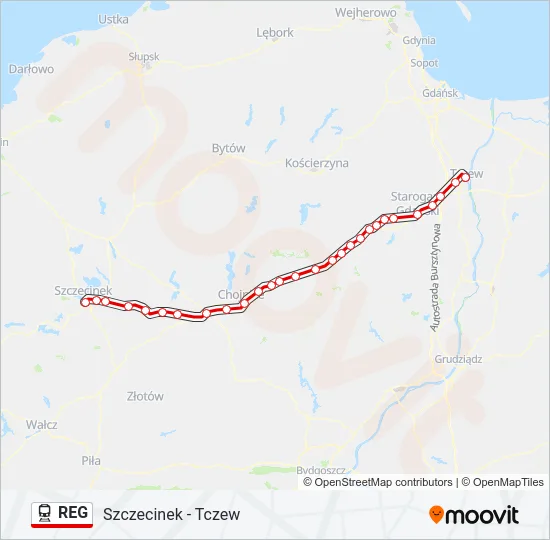 REG Train Line Map