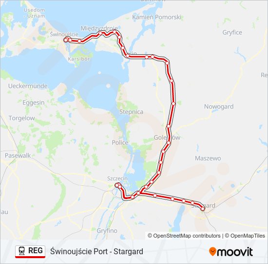 REG train Line Map