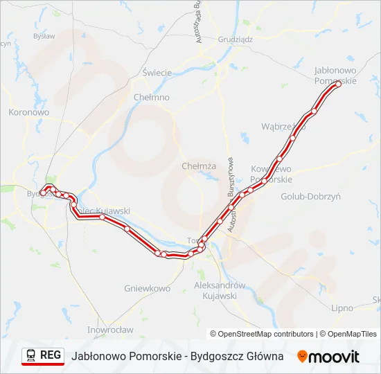 REG Train Line Map