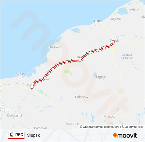 REG Train Line Map