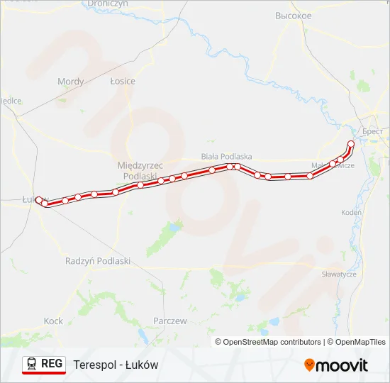 REG Train Line Map