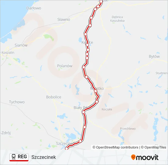 REG Train Line Map