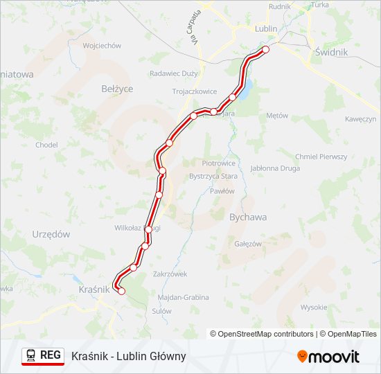 REG train Line Map