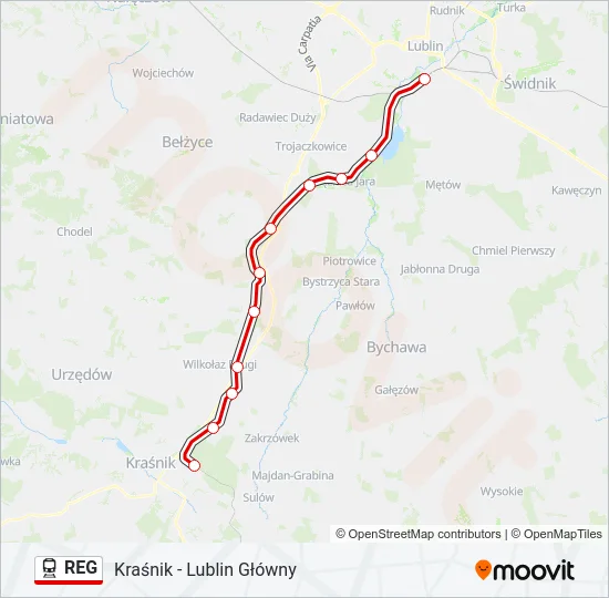 REG Train Line Map