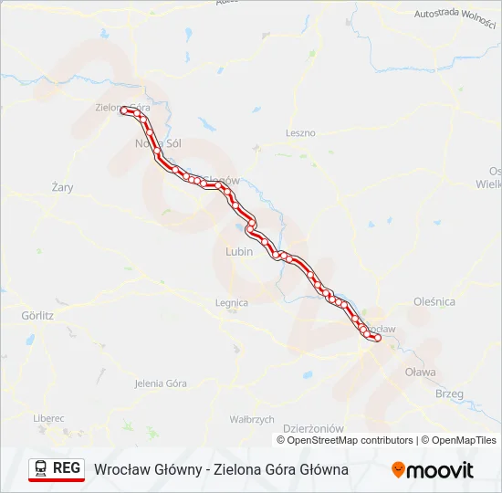 REG Train Line Map