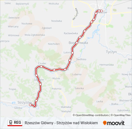 REG train Line Map