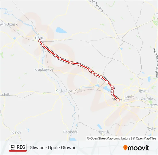 REG Train Line Map