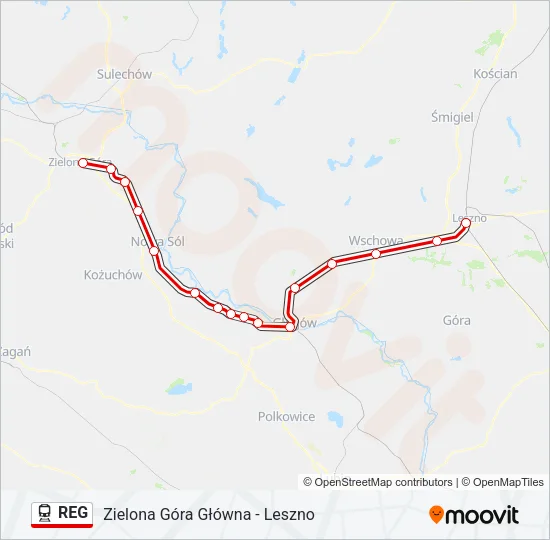 REG Train Line Map