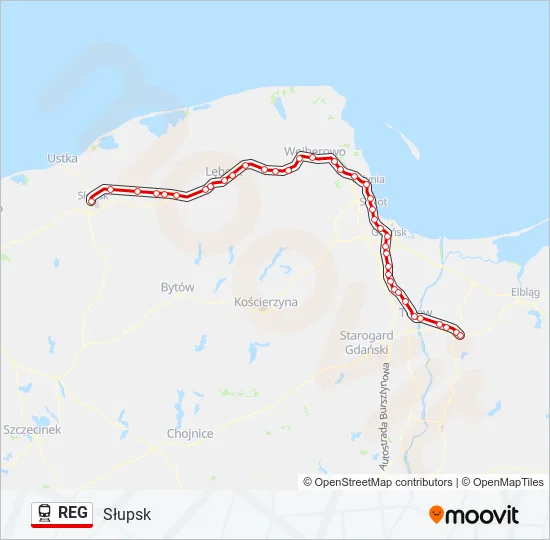 REG Train Line Map