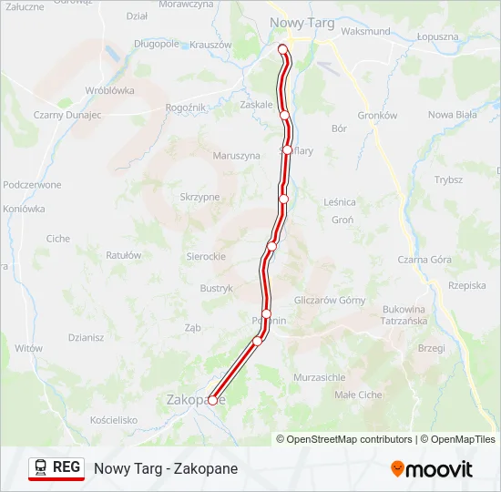 REG Train Line Map