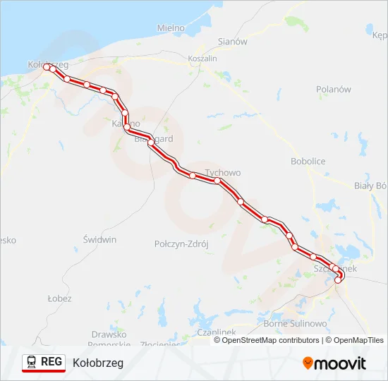 REG Train Line Map