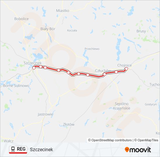 REG train Line Map