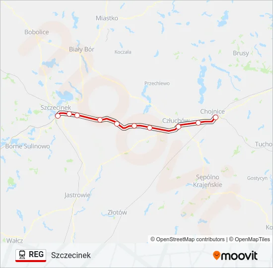 REG Train Line Map
