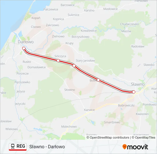 REG Train Line Map