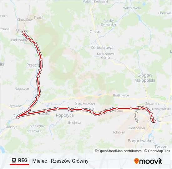 REG Train Line Map