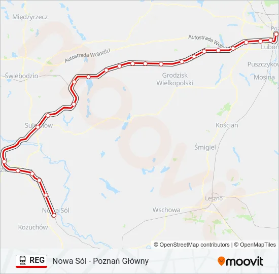 REG Train Line Map